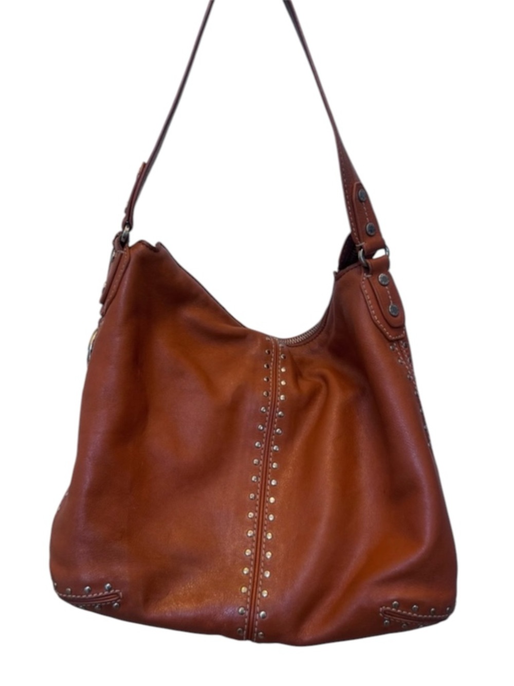 Michael Kors Astor Leather Studded Hobo Bag